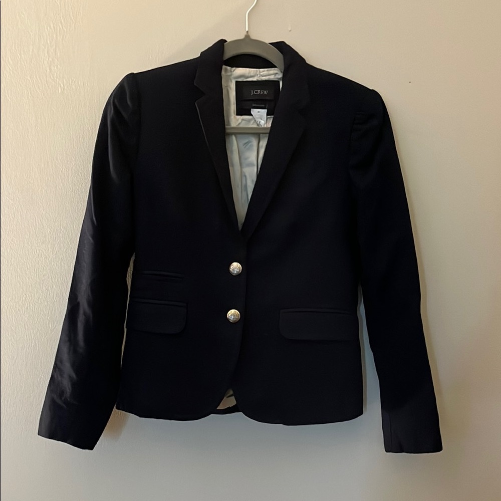 J. Crew Navy Blazer with Gold Buttons